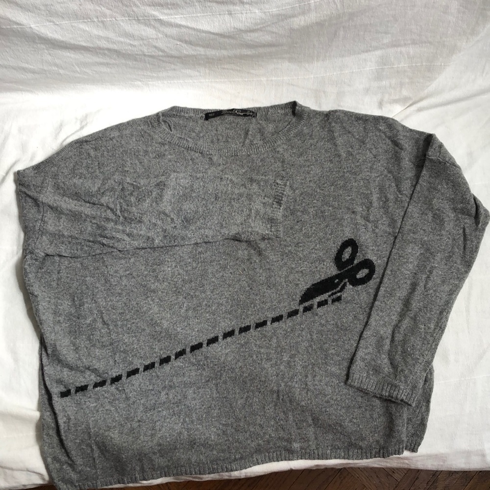 Zara knit scissor boxy sweater